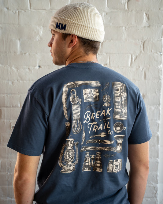 Camp Kit Tee - Dusty Blue